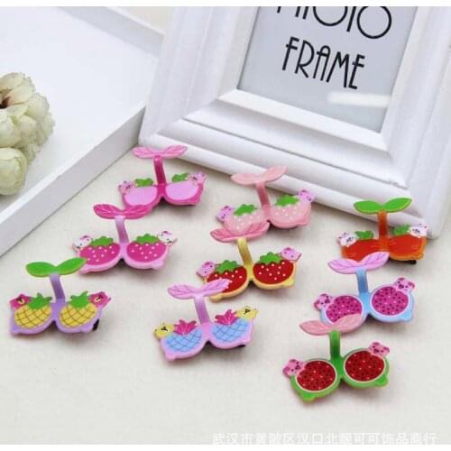 New wholesale Pet/childrens hairpin acrylic glass frame saplings Pet hairpin clip 20pcs
