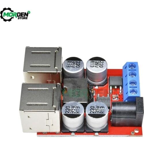DC-DC Vehicle Charging Board 8V-35V to 5V 8A DC-DC Power Supply Depressurization Module 4 Port USB Output Mobile Charger