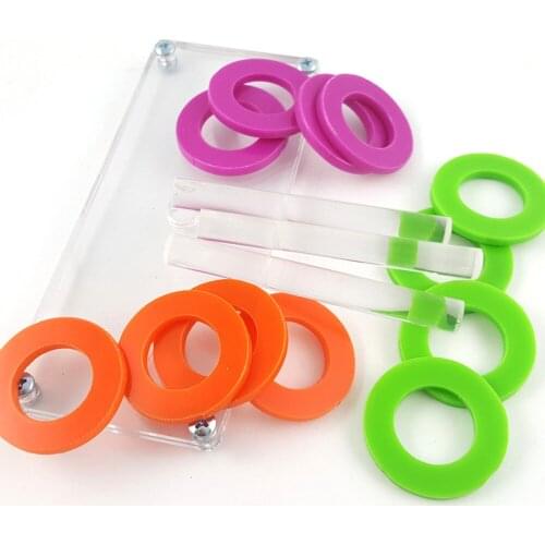 Parrot Educational Toy Color Separation Ring Training Interactive Intelligence Development Toy Pet Bird Toys Batch