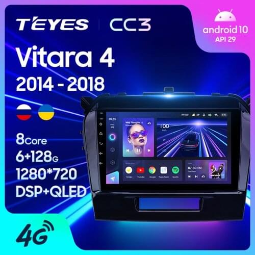 TEYES CC3 For Suzuki Vitara 4 2014 - 2018 Car Radio Multimedia Video Player Navigation stereo GPS Android 10 No 2din 2 din dvd