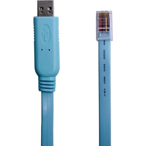 USB Serial RJ45 Console Cable FTDI FT232RL 180cm Blue USB Alibaba-express for Router