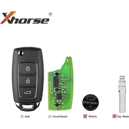 Xhorse VVDI2 for HYUNDAI Type XKHY05EN HYU.D style Wired Universal Remote Key Fob 3 Button 10pcs/lot