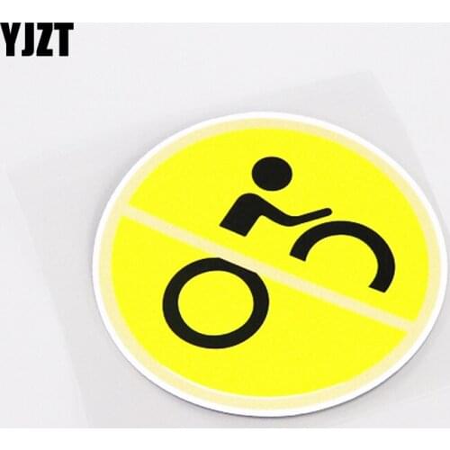 YJZT 11.6CM*11.6CM Interesting Warning Mark Prohibit Play Car-styling PVC Car Sticker Decal 13-0707