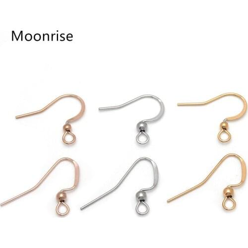 30pcs Stainless Steel Jewelry French Earring Hooks Findings Not Allergic Ear Hook Earrings Clasps For DIY Jewelry Making