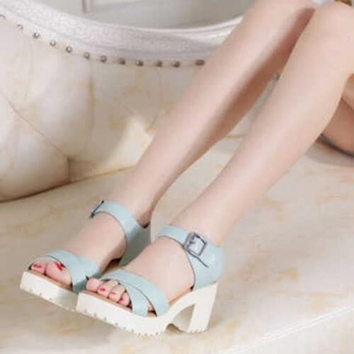 2020 summer sandals female slope with students wild thick bottom fish mouth shoes 41 extra large 42 yards 43 XL womens shoes