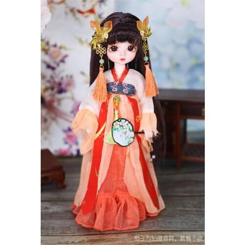 1/6 Scale Full Set Ancient Costume BJD Clothes Wig 28CM Fashion Cute Angel Princess Figure Model Doll Birthday Gift Girl Toy