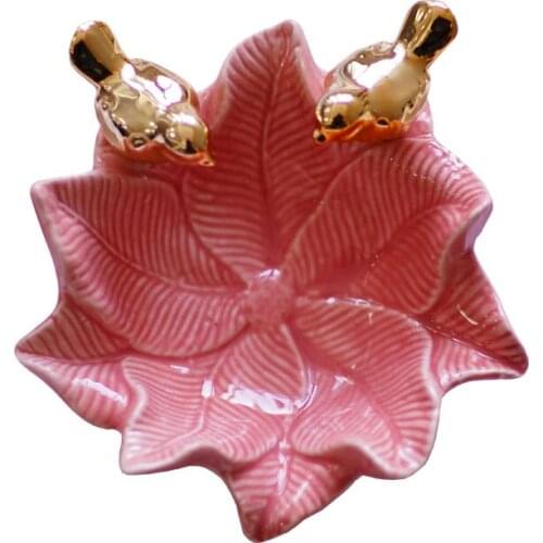 2 Color Ceramic Jewelry Storage Tray Ring Earrings Portable Basin Multi-purpose Creative Earrings Storage Tray Home Decoration