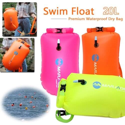 20 Liters Inflatable Swimming Buoy PVC Material Waterproof and Moisture-proof Portable Swimming Storage Bag Outdoor Sports Goods