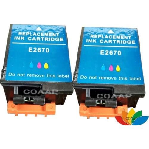 2x Colour T2670 Compatible ink cartridge for Epson 2670 WorkForce 100W WF-100W Printer (With chips)