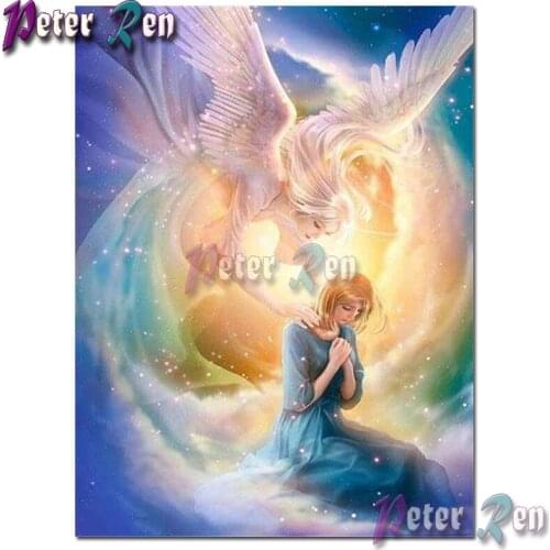 5d Embroidery DIY Guardian angel Mosaic Cross stitch Rhinestone Square or round Handmade Home decoration gifts