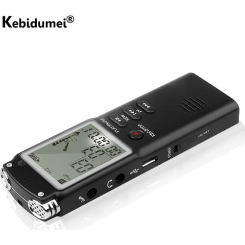 8GB/16GB/32GB Digital Voice Recorder Audio Recording Voice Activated Telephone Record MP3 Player Dictaphone