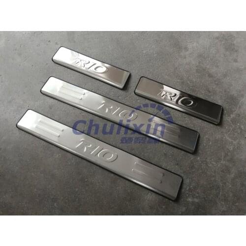For 2010 2011 2012 2013 2014 KIA RIO K2 sedan hatchback stainless steel scuff plate door sill 4pcs/set car accessories