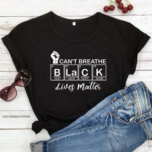 I Can't Breathe Black Lives Matter T-Shirt Civil Rights Tshirt Casual Women Equality Graphic Tee Shirt Top Premium Fabric
