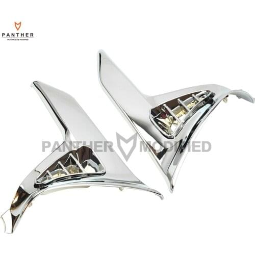 1Pair Chrome Motorcycle Saddlebag Decoration Scuff Cover case for Honda Goldwing GL1800 2001-2011 2005 2006 2007 2008 2009 2010