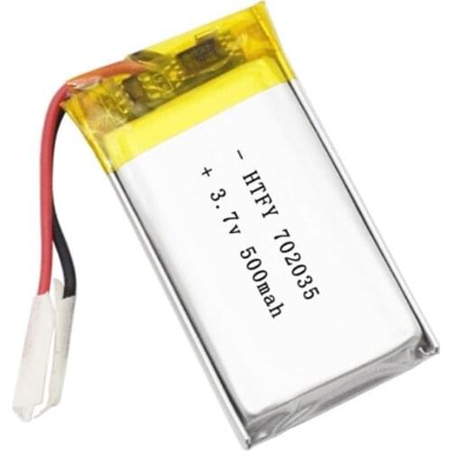 702035 Li-Polymer Li-Po Lithium Battery Rechargeable Batteries 3.7V 500mah for Cell Phone Camera for mp3 gps psp