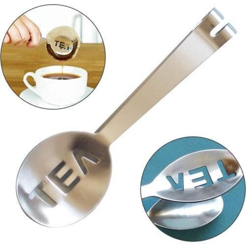 Reusable Stainless Steel Tea Bag Tongs Teabag Squeezer Strainer Holder Grip Metal Spoon Mini Sugar Clip Tea Leaf Strainer