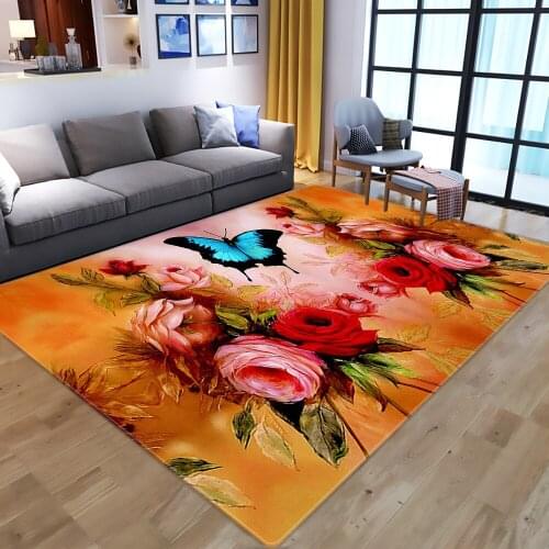 Cartoon Animal Butterfly 3D Printed Mat/Rug Soft Flannel Home Carpet Kids Play Area Rug Room For Decor Living Carpets Child Room