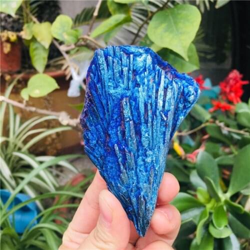 Natural crystal, original stone, blue tourmaline, needle-shaped ore specimen, teaching specimen, collection of rare stones