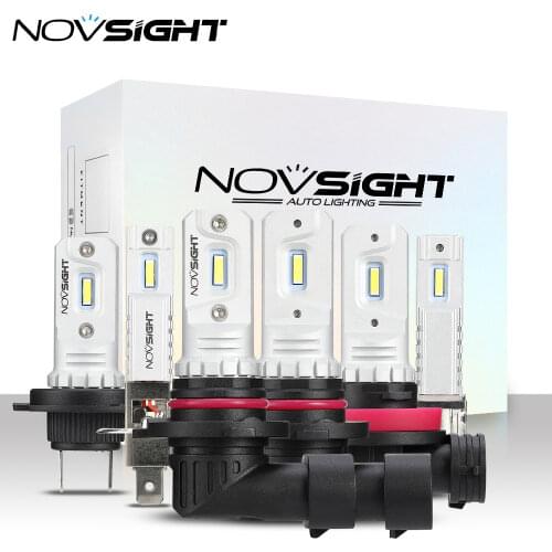 NOVSIGHT LED H11/H8/H9/H16JP H7 H3 H1 9005/HB3 9006/HB4 Fog Lights Car Headlight 2000LM 6000K 60W Headlamp Fog Light Bulbs