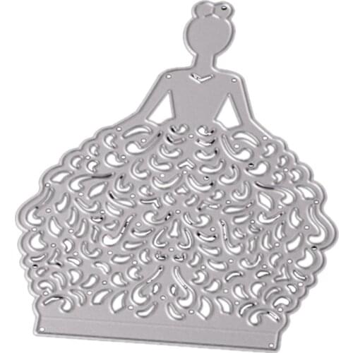 OOTDTY Big skirt girl gift box making cut-book decoration Metal Cutting Dies DIY Scrapbooking Paper Stamping Die Decor