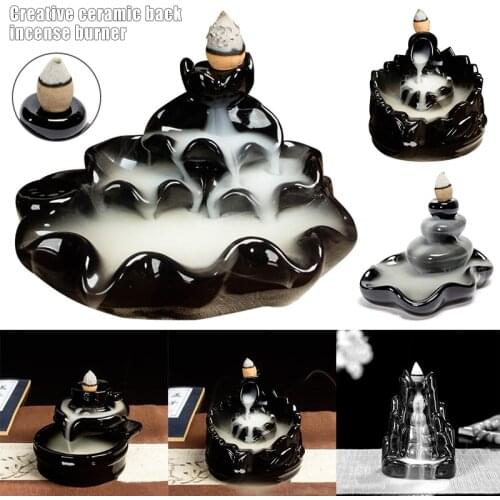Durable Backflow Censer Smoking Flow Ceramic Incense Holder Decoration For Home Garden Home Decoration Drop Shipping