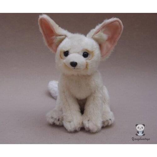 Real life plush Desert fox doll childrens toys soft holiday gifts soft ear foxes dolls Decoration
