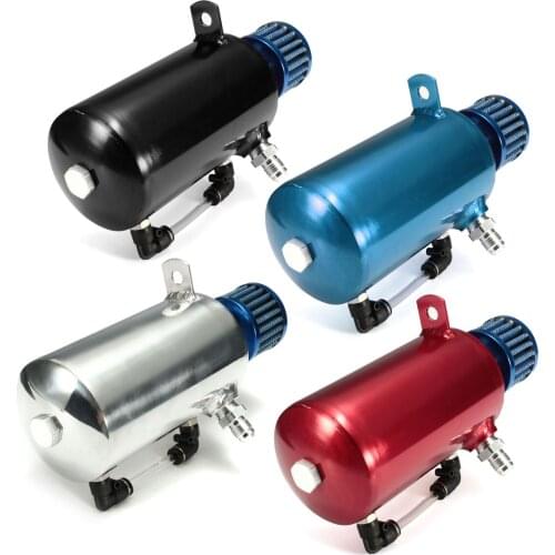 0.5 liter black blue silver red oil collection tank can breathe in gas storage blue filter alloy racing engine AN6