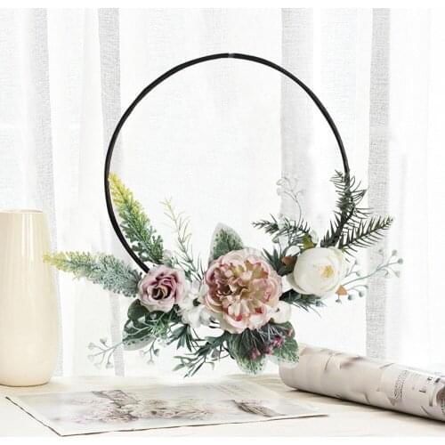Rattan Circle Garland Artificial Flowers Ring Wreath Door Act The Role Ofing Wall Decoration