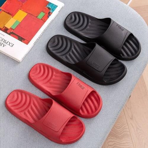 New summer non-slip home couple macarons color PVC slippers for men and women thick-soled sandals