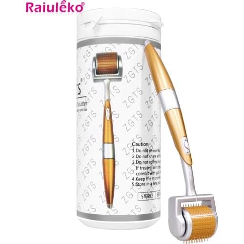 ZGTS 192 Titanium Derma Roller Micro Needles System Dermaroller Mesotherapy For Facial 0.2/0.25/0.3mm Needles Length Mesoroller