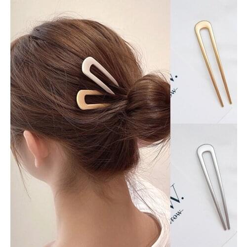 U-shaped Pin Metal Barrette Clip Hairpins Simulated Bridal Tiara Hair Accessories Wedding Hairstyle Design Tools
