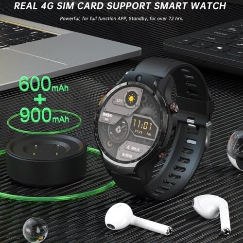 Smart watch 2021 4G network phone clock, SIM card/128G large memory/dual camera/support APP download Smartwatch men women