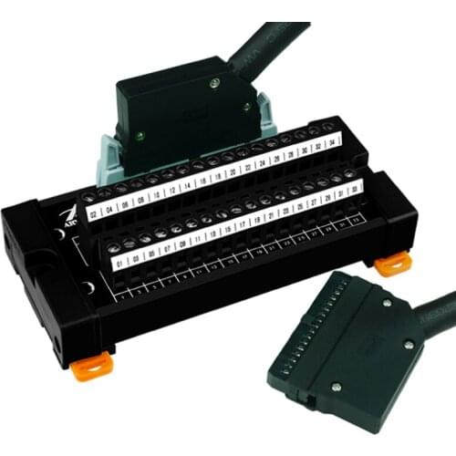 PLC-34P connector MIL data cable 34-pin terminal block PLC connection line with connector 34-pin adapter board plug