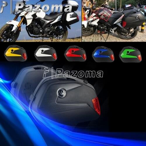 Waterproof Side Pannier Toolbox Carbon 2pcs Universal Touring Side Box For Kawasaki ER6N NINJA ZX 6R 10R 14R Supersport Street