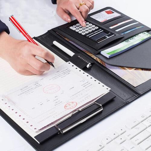 Yiwi Accept Logo Custom A4 Business Folder Manager Conference File Document Organizer Layout Clip Signature Agreement Wholesale