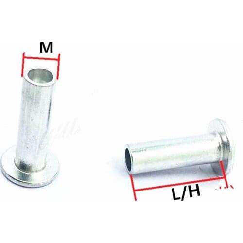10-100PCS M2 M3 M4 M5 M6 GB873 Aluminum Flat Round Head Half Hollow Shank Rivet Aluminum Rivet Nut