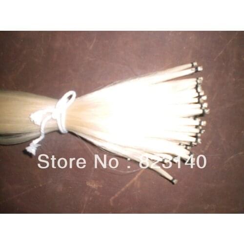 10 Hanks High Quality Mongolia Stallion White Violin Bow hair, 6 grams/hank 32 inches