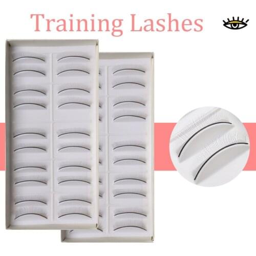 10 Pairs/Set Training Lashes for Beginner False Eyelash Extension Teaching Lashes Eye Extension Tools Practice Eye Beauty Tool