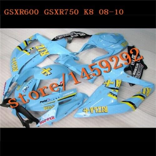 Hot sales Fairing kits for SUZUKI GSXR600 750 2008-2010 K8 motorcycle fairings kit GSXR 600 K8 K9 08 09 10 blue body kit