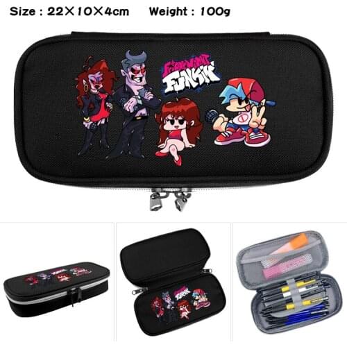 Friday Night Funkin Pencil Case Large Capacity Pencil Pouch with Zipper for Kids Toddler Favor Cartoon Game Pen Bag