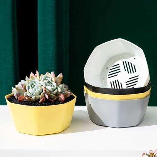Flowers And Succulents Flowerpot Bonsai Bowl Garden Multiple Drainage Holes Thickened Resin Plastic Home Furnishings Plant Pots