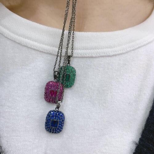 HIBRIDE Trendy Dainty Initial Choker Necklace Stackable Square Shape Necklaces for Women Girlfriend Wife Gifts Bijoux P58