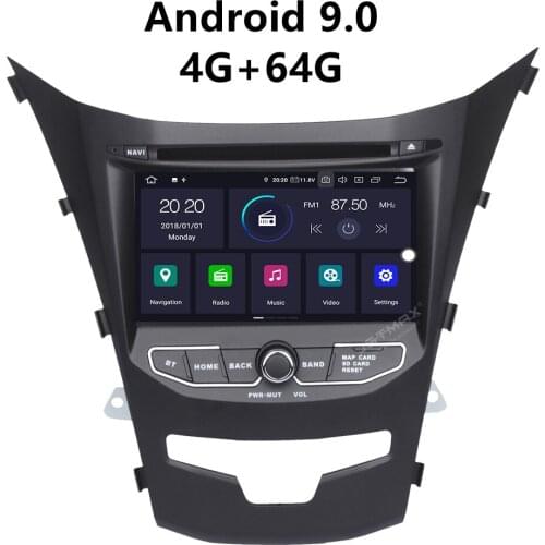 JSTMAX IPS 7'' Android 9.0 4+64G Car Radio GPS player for SsangYong New Actyon / Korando 2013 2014 2015 Stereo NAVI