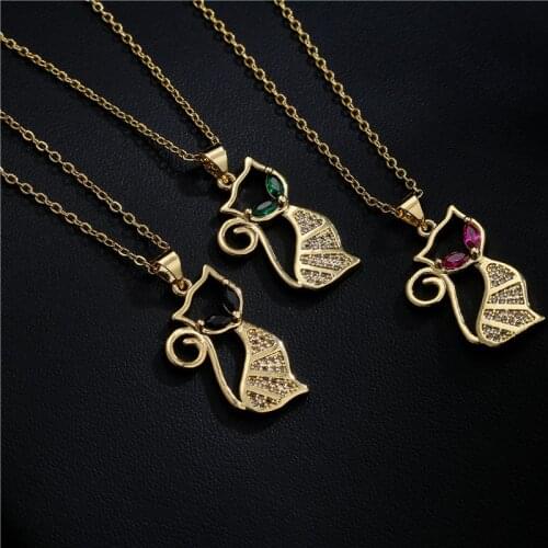 Hot Sale Gold Color 45cm O Chain Necklace Fashion Animal Pendant Necklaces Wholesale Women Wedding Jewelry Birthday Gift