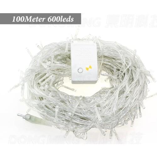 Best product christmas lights with 8 Displays Each 100M 600 LED Decoration Garlands String led christmas tree lights