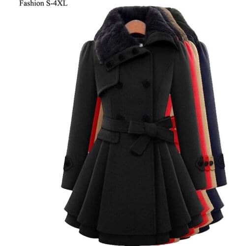 M.T.WOLFCHILD Women's Long Trench Coats