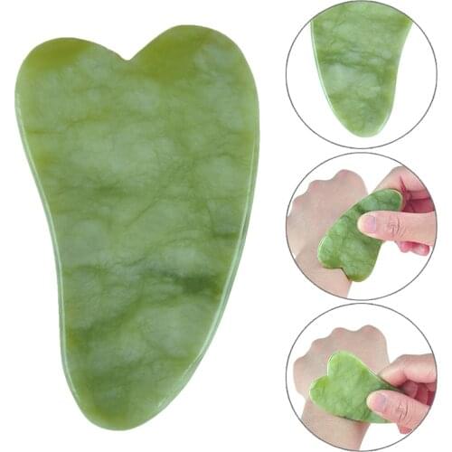 Natural Jade Stone Guasha Board Massage Tool SPA Therapy Gua Sha Massager Antistress Body Care Scraping Board 4 Style