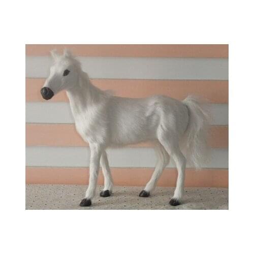 Simulation cute horse 28x25cm model polyethylene&furs horse model home decoration props ,model gift d372