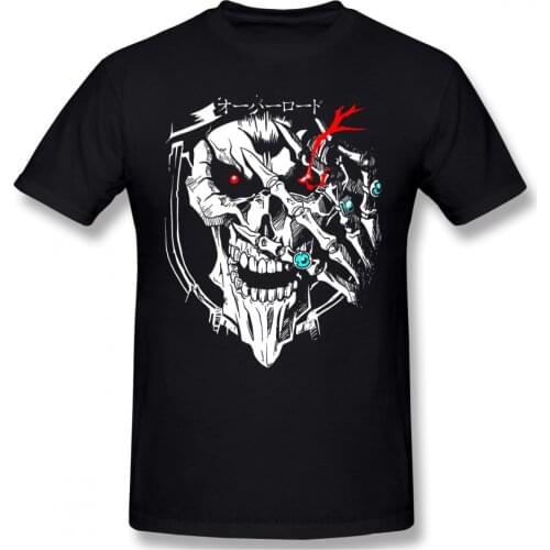 Men OVERLORD Nazarick Kaiso Gadian Momonga Anime T-Shirts Funny Tops Dungeon Master Pure Cotton Tees Harajuku TShirt