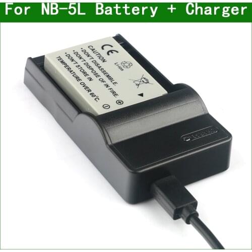 NB-5L NB 5L Digital Camera Battery + Charger For Canon IXUS 800 850 860 90 950 960 970 980 990 IS 900 Ti